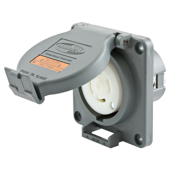 Iron Box HBL2710SW Hubbell L14-30R Shrouded Watertight Receptacle, 30A, 125/250V | American Cable Assemblies