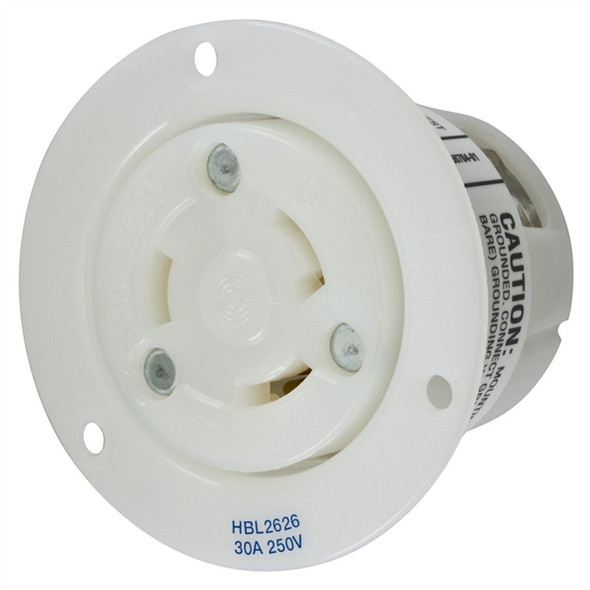 Iron Box HBL2626 Hubbell L6-30R Twist-Lock® Flanged Female Outlet Rated for 30A/250V | American Cable Assemblies