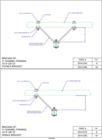 Moreng Telecom SFH-578K Frmg Brace Kit  (Frmg / Frmg) | American Cable Assemblies