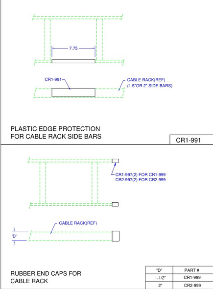 Moreng Telecom CR1-991 Cable Rack Stringer Guard | American Cable Assemblies