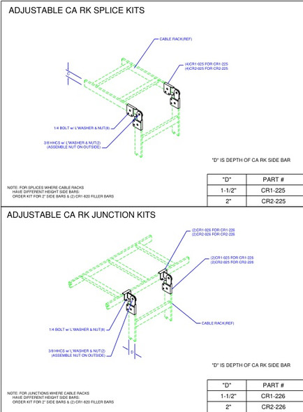 Moreng Telecom CR2-226 Splice Kit (Pair) Vertical Adjustable Angle | American Cable Assemblies