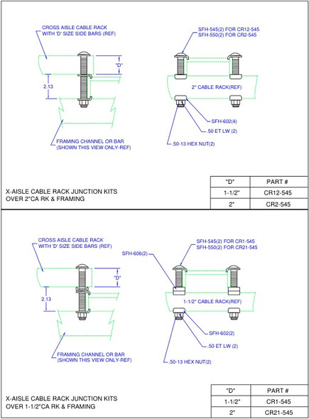 Moreng Telecom CR21-545 Ca Rk  -  Cross Aisle | American Cable Assemblies