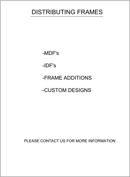 Moreng Telecom Distributing Frame Information Distributing Frame Information | | American Cable Assemblies