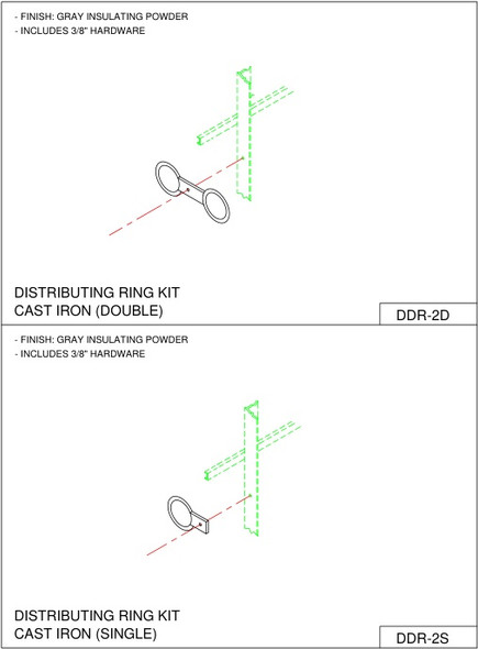 Moreng Telecom DDR-2D Distributing  Ring Kit (Double) | American Cable Assemblies