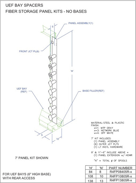 Moreng Telecom R4FP08405R-1 Fiber Storage Panel (Spool) Kit Uef Bay | American Cable Assemblies