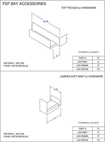 Moreng Telecom LGX-906K Jumper Support Bracket W/ Hardware | American Cable Assemblies