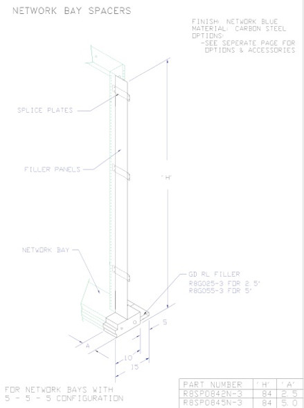 Moreng Telecom R8SP0842N-3 2.5"  Ntwk Spacer Kit | American Cable Assemblies