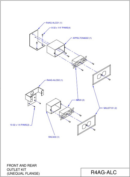 Moreng Telecom R4AG-ALC A/C Outlet Kit  (Front & Rear) | American Cable Assemblies