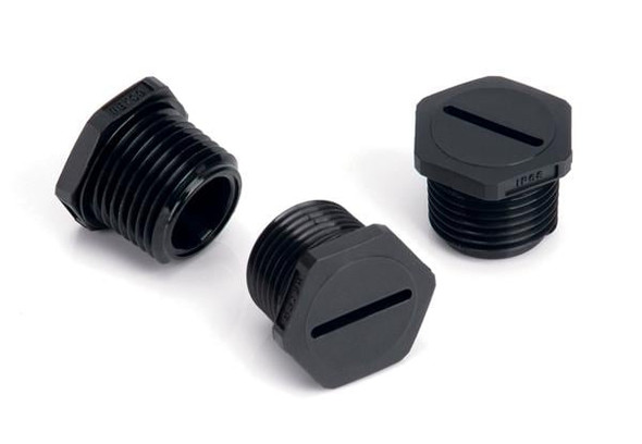 Heyco 3547B Conduit Fittings & Accessories 3/4 NPT BLACK THREADED PLUG | American Cable Assemblies