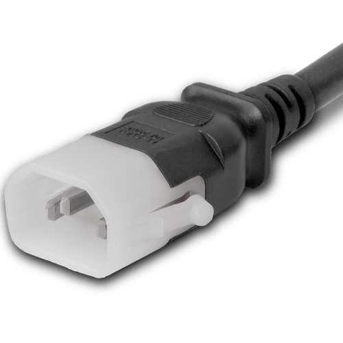DL1415-H-096 - 8FT Black Dual Lock IEC320 C14 Secure-Locking to IEC320 C15 Universal Locking 15A 250V | American Cable Assemblies
