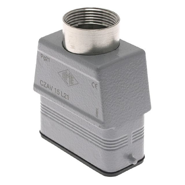 Mencom CZAV-15L21 Standard, Rectangular Hood, size 49.16, 2 Pegs, Top PG21 cable entry, High Construction | American Cable Assemblies