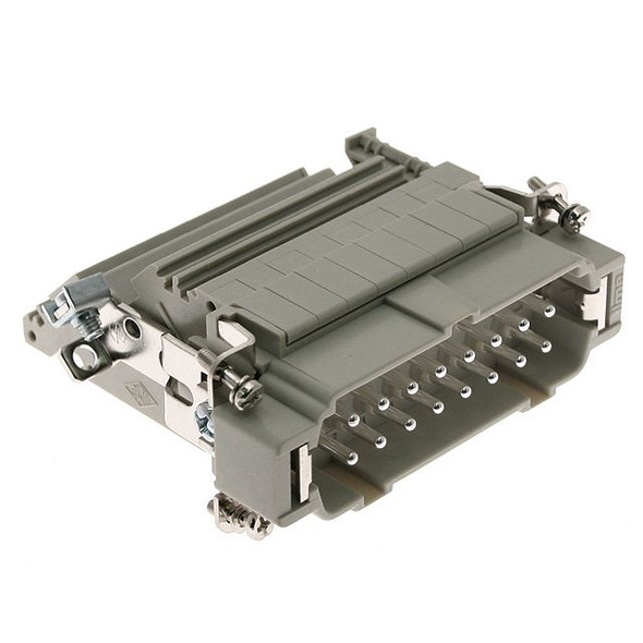 Mencom CTM-16L Standard, CT series, Male Rectangular Insert, size 77.27, 16 pin, 16 amp, Screw Left ground | American Cable Assemblies