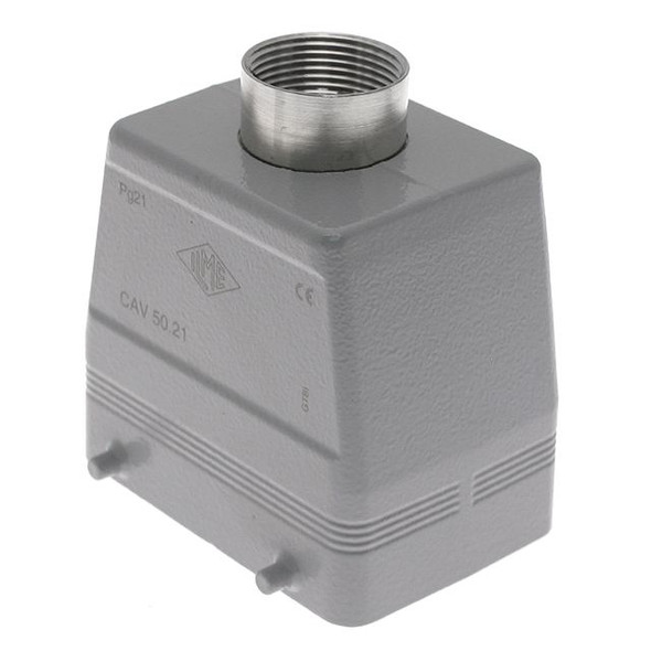 Mencom CAV-50.21 Standard, Rectangular Hood, size 66.40, 4 Pegs, Top PG21 cable entry, High Construction | American Cable Assemblies