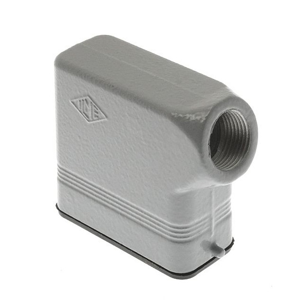 Mencom MZO-15L20 Standard, Rectangular Hood, size 49.16, 2 Pegs, Side M20 cable entry | American Cable Assemblies