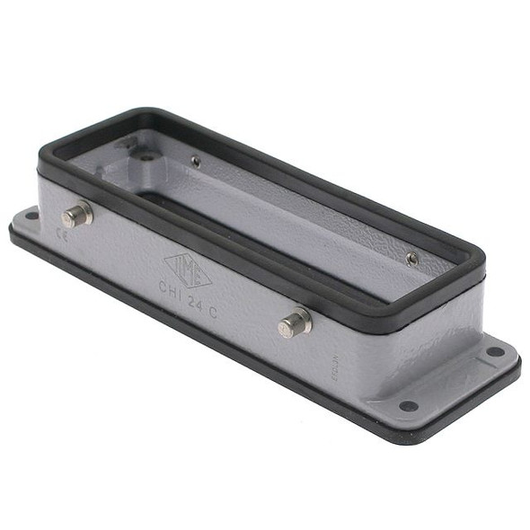 Mencom CHI-24C Standard, Rectangular Base, Bulkhead mount, size 104.27, 4 Pegs | American Cable Assemblies