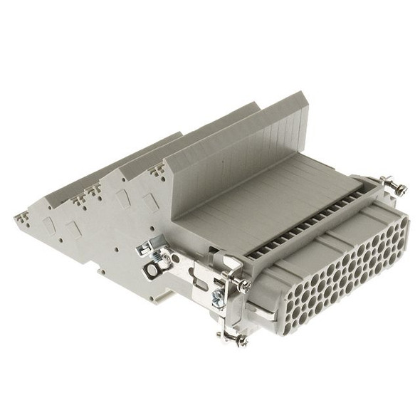 Mencom CTSF-64L Standard, CTS series, Female Rectangular Insert, size 104.27, 64 pin, 10 amp, Standard Spring Left ground | American Cable Assemblies