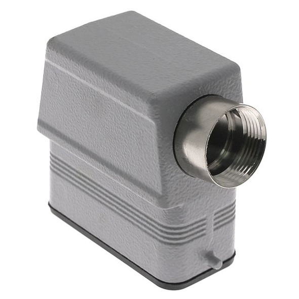 Mencom CZAO-15L16 Standard, Rectangular Hood, size 49.16, 2 Pegs, Side PG16 cable entry, High Construction | American Cable Assemblies