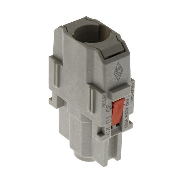 Mencom CX-01GF Mixo series, Female Rectangular Insert, 1 Pole, 1 Module, 100A, Crimp | American Cable Assemblies