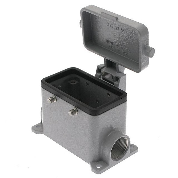 Mencom CHP-10CS2 Standard, Rectangular Base with cover, Surface mount, size 57.27, 4 Pegs, 2 Side PG16 cable entries | American Cable Assemblies