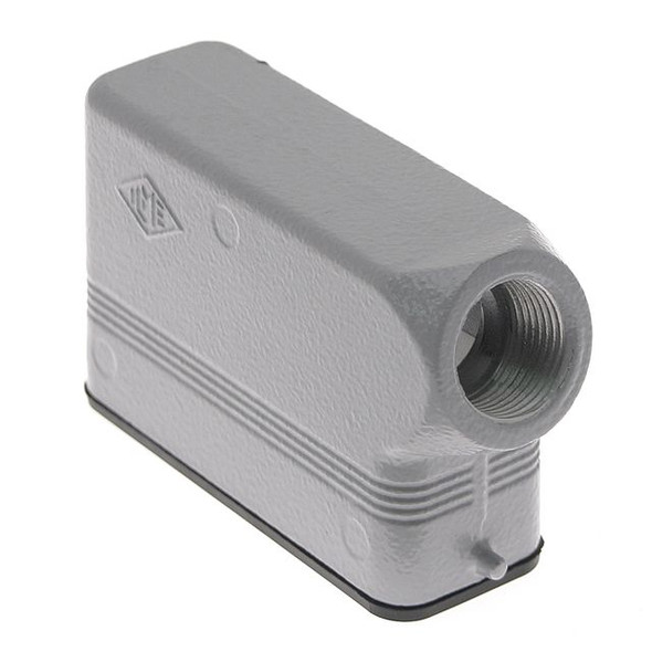 Mencom MZO-25L20 Standard, Rectangular Hood, size 66.16, 2 Pegs, Side M20 cable entry | American Cable Assemblies