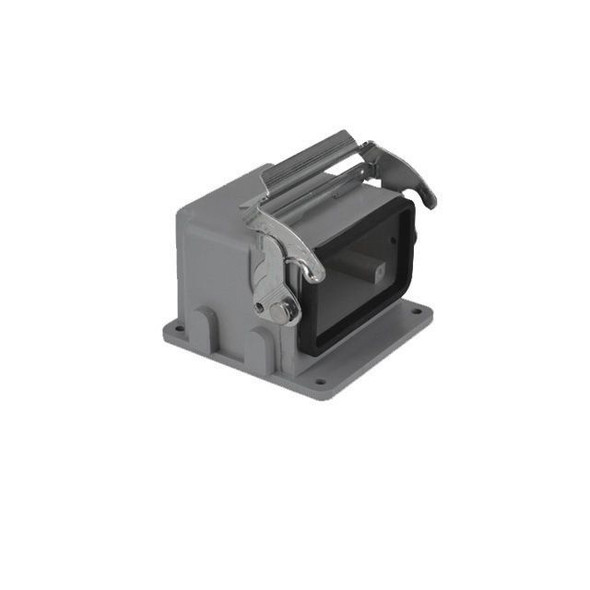 Mencom CVI-10LA Standard, Rectangular Base, Angled Bulkhead mount, size 57.27, V-Type, Single Latch | American Cable Assemblies