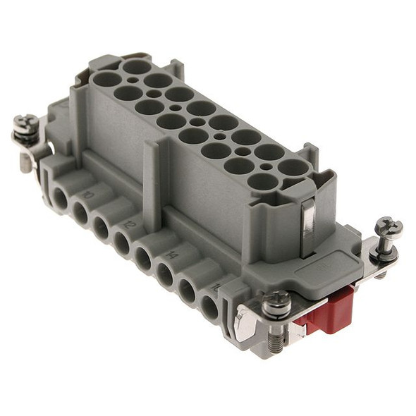 Mencom CMEF-06T Standard, CME series, Female Rectangular Insert, size 77.27, 6 pin, 16 amp, Screw | American Cable Assemblies