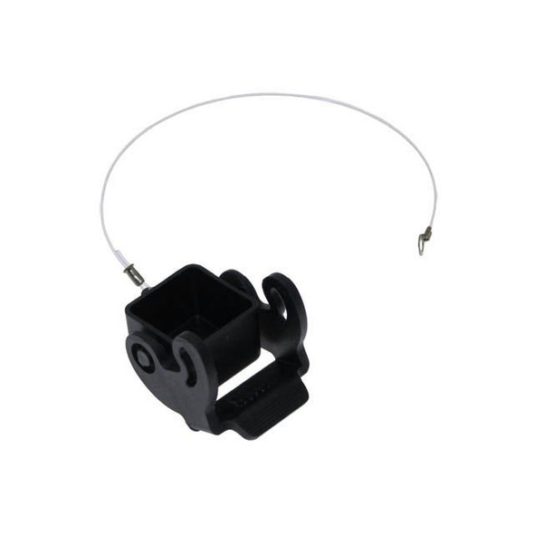 Mencom CK-03CXAN Plastic, Rectangular Cover, size 21.21, latch for male inserts, Black | American Cable Assemblies