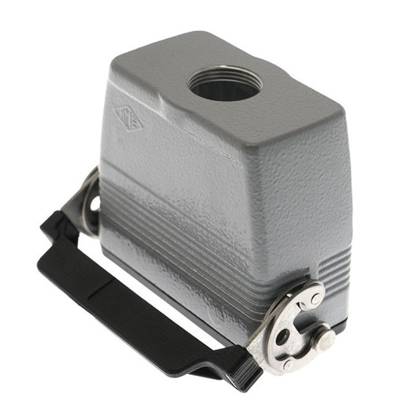 Mencom MFV-16LG25 Standard, Rectangular Hood, size 77.27, Single Latch with gasket, Top M25 cable entry, High Construction | American Cable Assemblies