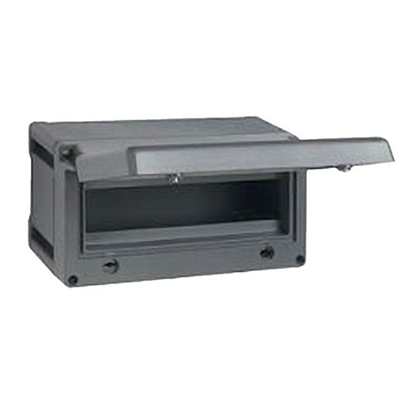 Mencom TM-2614-GB TM Series, Plastic Junction Box with Hinged Cover, RAL 7012 Grey, 260mm x 144mm x 120mm, IK10 Impact Protection Rating | American Cable Assemblies