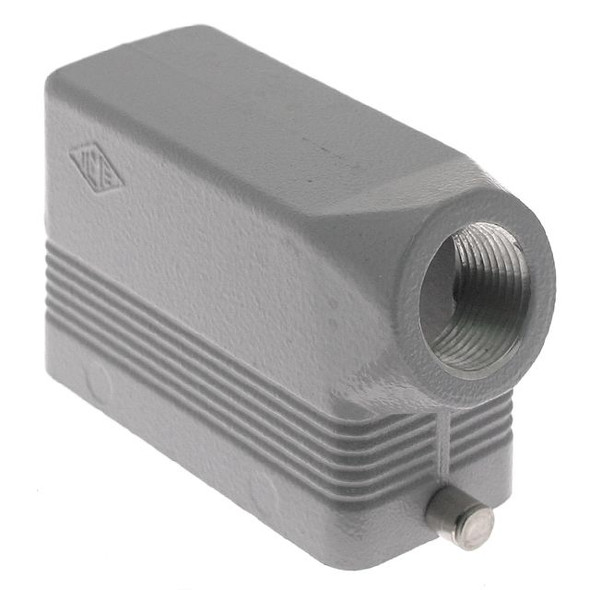 Mencom CMOT-06.5L Insulated, Rectangular Hood, size 77.27, 2 Pegs, Side .75-NPT cable entry | American Cable Assemblies