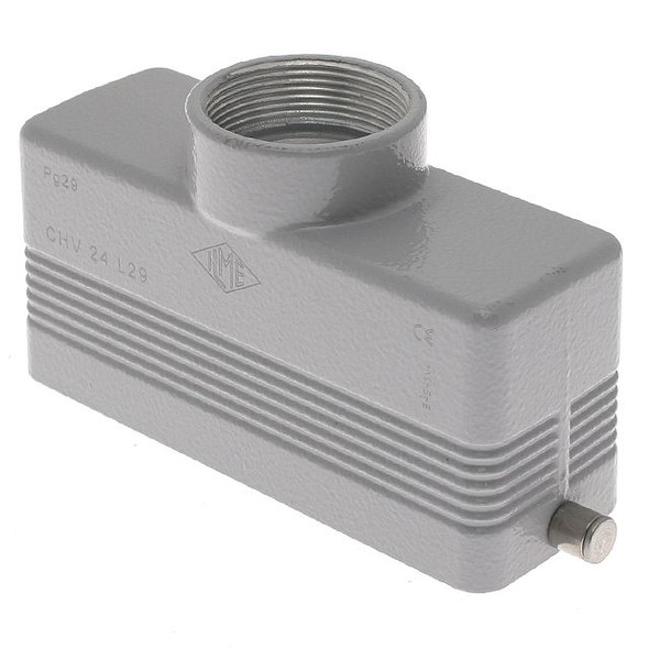Mencom CMV-16L29 Insulated, Rectangular Hood, size 104.27, 2 Pegs, Top PG29 cable entry | American Cable Assemblies