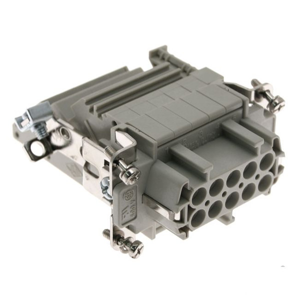 Mencom CTF-10L Standard, CT series, Female Rectangular Insert, size 57.27, 10 pin, 16 amp, Screw Left ground | American Cable Assemblies