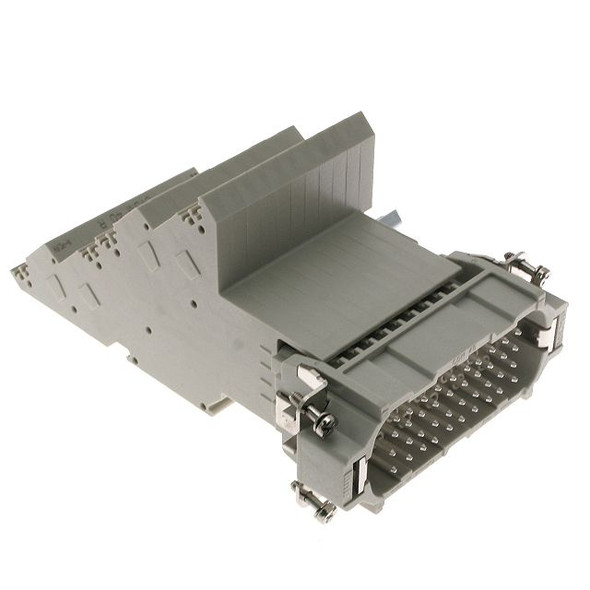 Mencom CTSM-40L Standard, CTS series, Male Rectangular Insert, size 77.27, 40 pin, 10 amp, Standard Spring Left ground | American Cable Assemblies