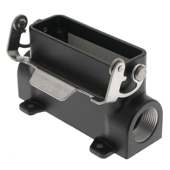 Mencom CZAPW-25L Aggressive, Rectangular Base, IL-BRID Single Latch, Surface mount, size 66.16, Side PG16 cable entry, High Construction | American Cable Assemblies