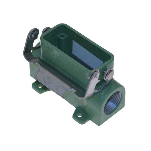 Mencom CZPW-15L2 Aggressive, Rectangular Base, IL-BRID Single Latch, Surface mount, size 49.16, 2 Side PG16 cable entries | American Cable Assemblies