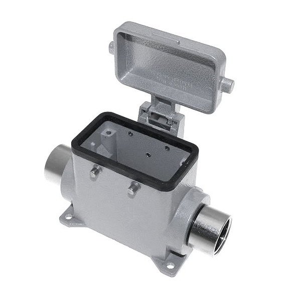 Mencom CAPT-10.5/2CS Standard, Rectangular Base with cover, Surface mount, size 57.27, 4 Pegs, 2 Side .75-NPT cable entries, High Construction | American Cable Assemblies