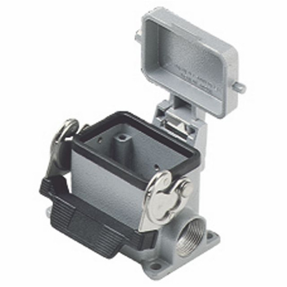 Mencom MAP-06LS32 Standard, Rectangular Base, size 44.27, Single Latch, Surface mount, Side M32 cable entry, High Construction, with Metal Cover | American Cable Assemblies