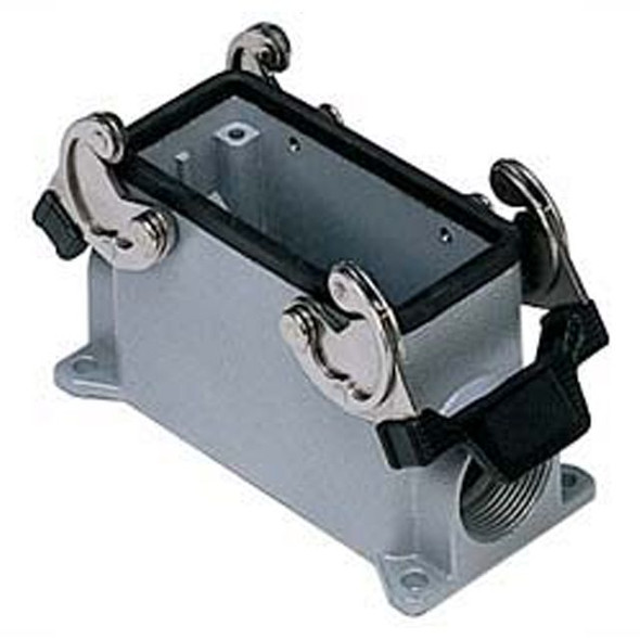 Mencom MAP-16.225 Standard, Rectangular Base, Double Latch, Surface mount, size 77.27, 2 Side M25 cable entries, High Construction | American Cable Assemblies