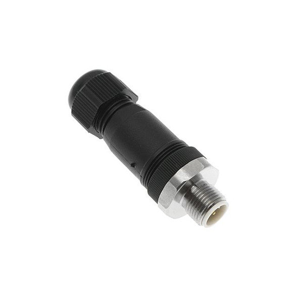 Mencom FFDC-4MP-FW09-SS Foundation Fieldbus, Field Wireable, 4 Pole, M12 Male Straight, 4A, Stainless Steel, 4-8mm | American Cable Assemblies