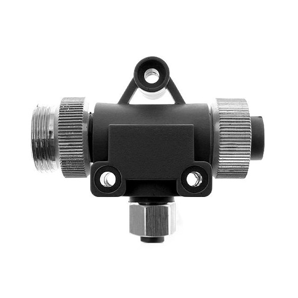 Mencom PBINDC-4MFF-T-SS Profibus PA, Accessory, Male to Female "T" with M12 Female drop, 4 Pole, 4A, Stainless Steel | American Cable Assemblies