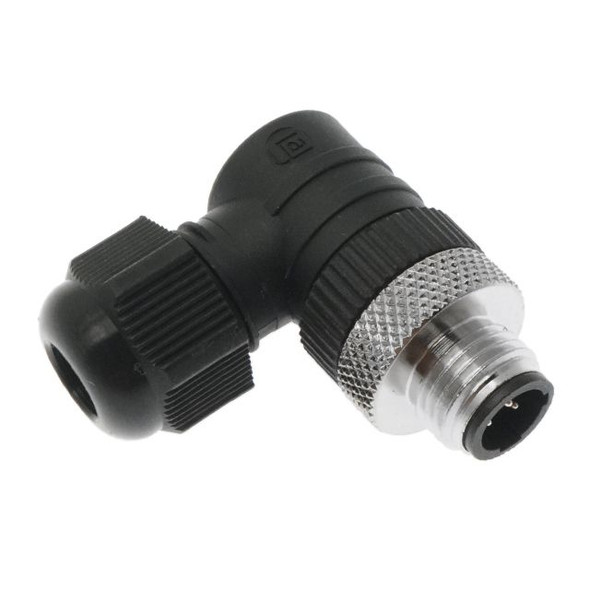 Mencom MAC-3MP-FW09-R MAC, Field Wireable, 3 Pole, Male Right Angle, 4A, 6-8mm | American Cable Assemblies