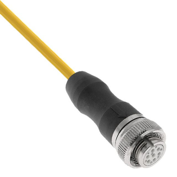 Mencom MS14SW-3CFP-4M MIL-SPEC Size 14S-3C, Cordset, 3 Pole, Female Straight, 4M, 13A, Yellow, TPE | American Cable Assemblies
