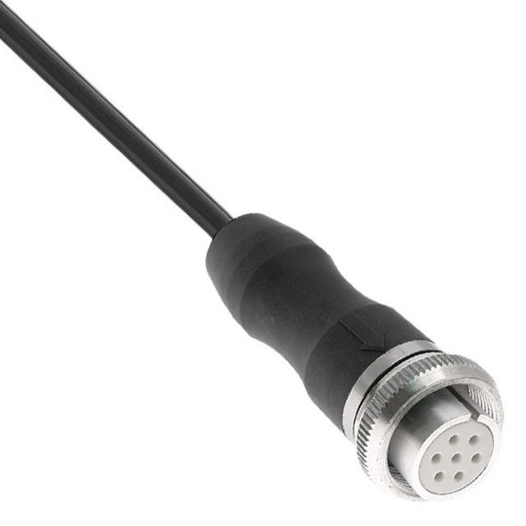 Mencom MS16S-5FP-6M-B MIL-SPEC Size 16S-5, Cordset, 5 Pole, Female Straight, 6M, 8A, Black, PVC | American Cable Assemblies