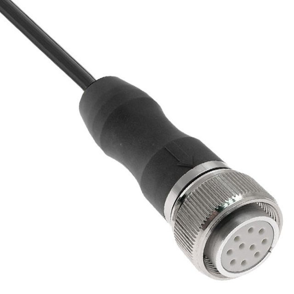 Mencom MS18W-3FP-2M-B MIL-SPEC Size 18-3, Cordset, 3 pole, Female Straight, 2M, 13A, Black, TPE | American Cable Assemblies
