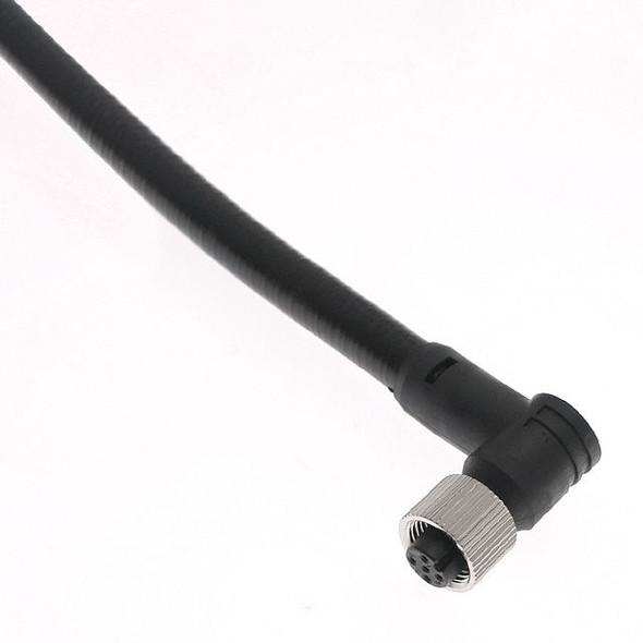 Mencom MDC-5FP-5M-R-A03 MDC, Cordset, 5 Pole,Female Male Right Angle, 5M, 4A, PVC Covered Stainless Steel with Yellow PVC Cable Inside, Nickel Plated Brass | American Cable Assemblies