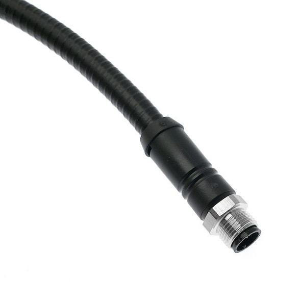 Mencom MDC-4MP-1M-A03-SS MDC, Cordset, 4 Pole, Male Straight, 1M, 4A, PVC Covered Stainless Steel with Yellow PVC Cable Inside, Stainless Steel | American Cable Assemblies