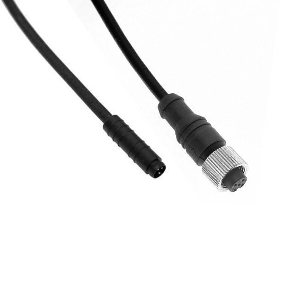 Mencom NANDC-3MFP-10M NAN, Cordset, 3 Pole, M8 Male Straight / M12 Female Straight, 10 Meters, 3A, Black, PVC, Snap-on | American Cable Assemblies