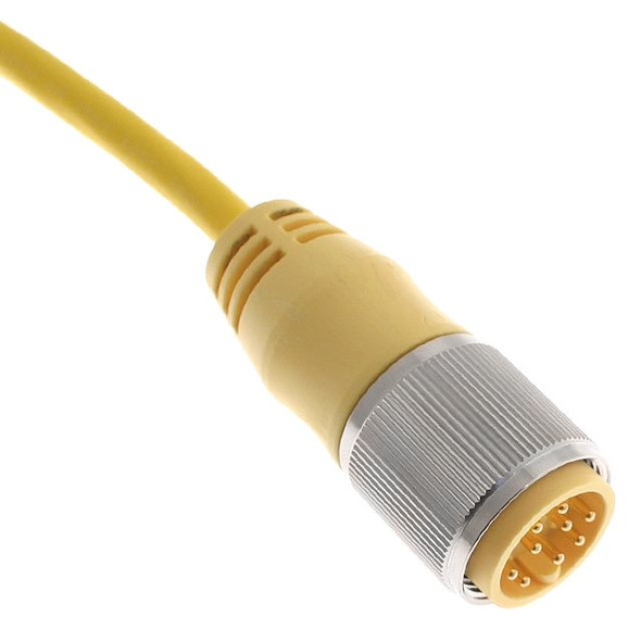 Mencom MINP-12MPX-30 MIN Size III, Cordset, 12 Pole, Male Straight, 30 Ft, 4A, Yellow, PUR | American Cable Assemblies