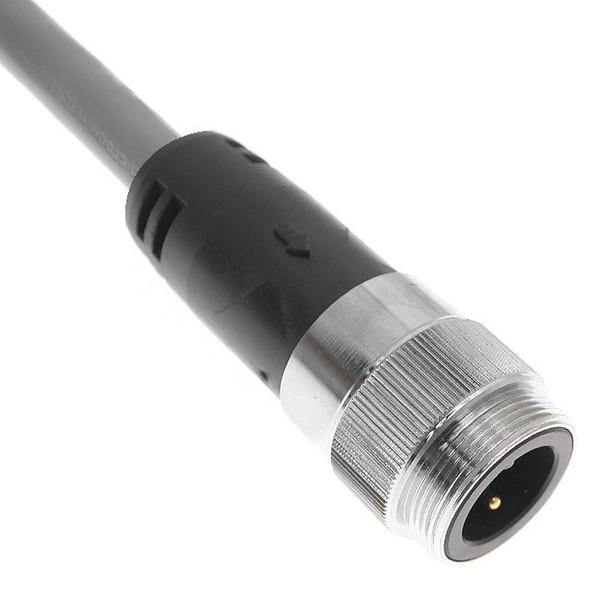 Mencom PMIN-34MP-15M MIN Power Distribution Series, Cordset, 3 Pole, Male Straight, 15M, 14awg, 30A, Gray, PVC | American Cable Assemblies