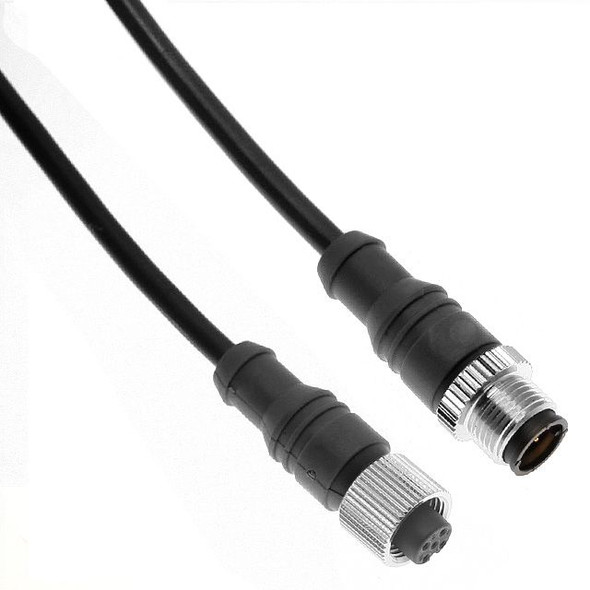 Mencom MDCWF-4MFP-10M MDC, Hi-Flex, Cordset, 4 Pole, Male Straight / Female Straight, 10M, 4A, Black, TPE, Nickel Plated Brass | American Cable Assemblies